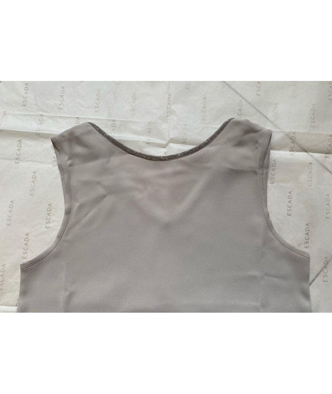 FABIANA FILIPPI Бежевая ацетатная майка, фото 4