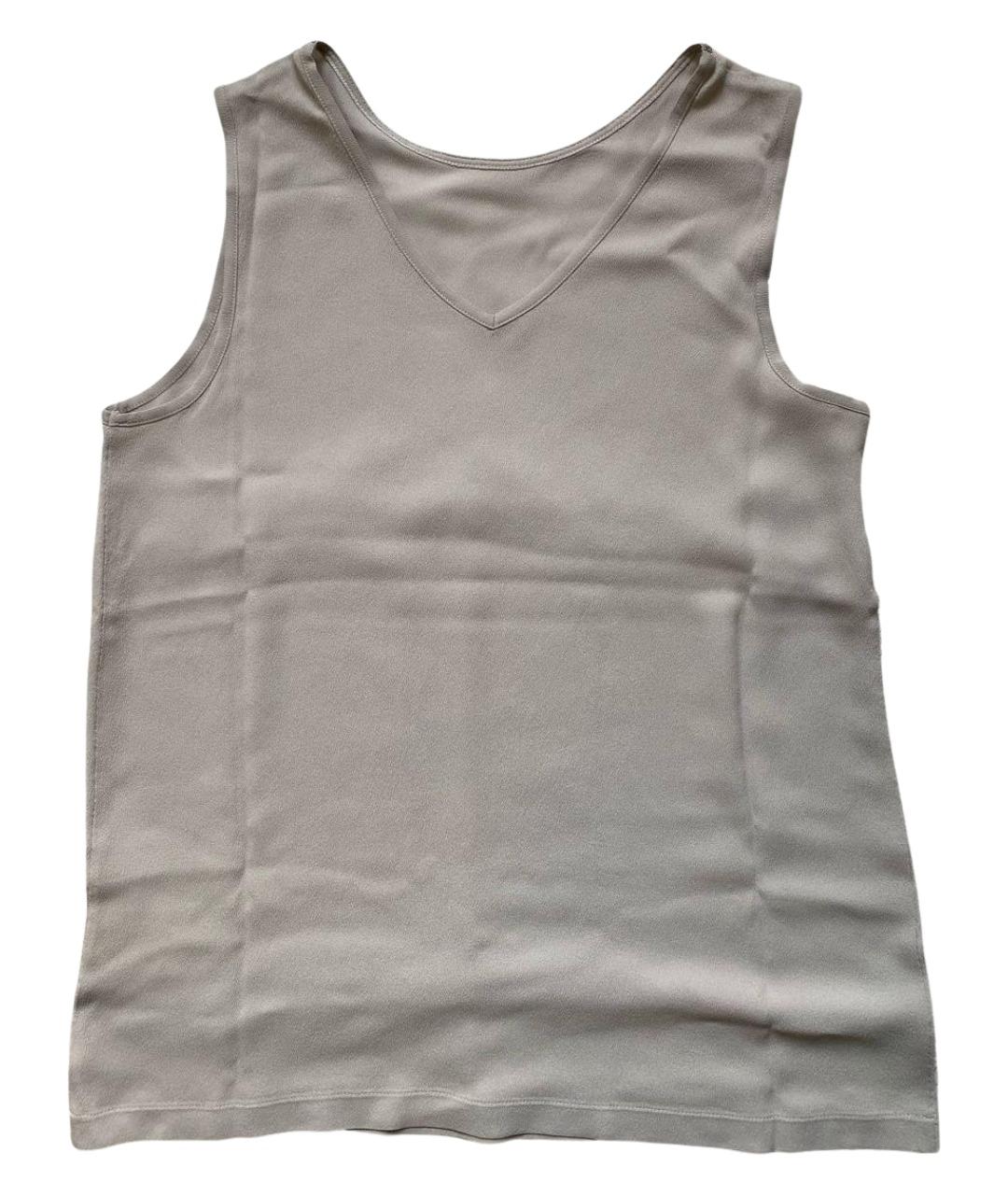 FABIANA FILIPPI Бежевая ацетатная майка, фото 1