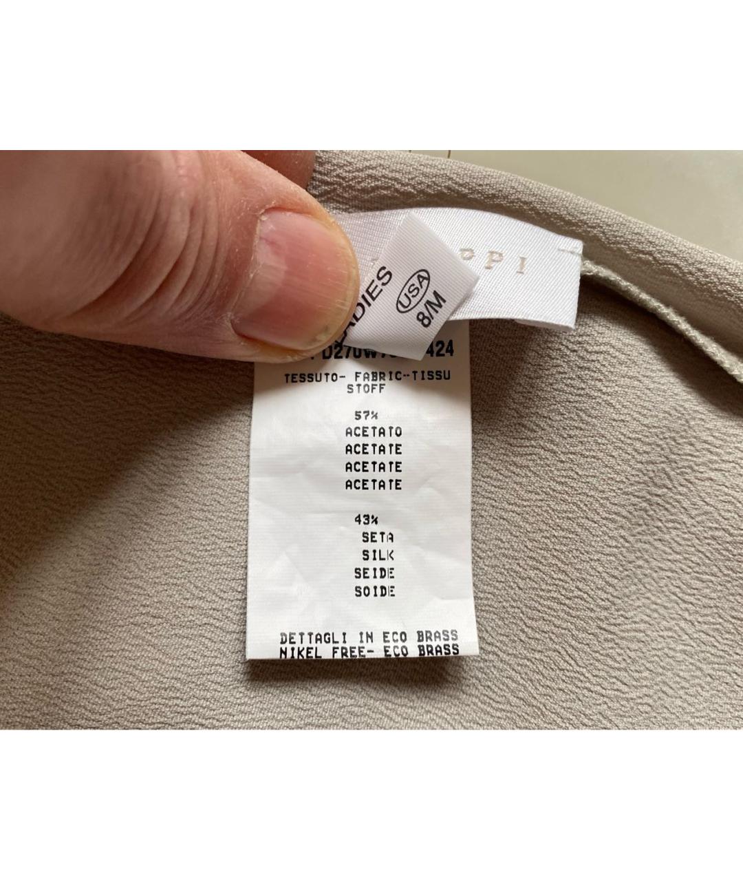 FABIANA FILIPPI Бежевая ацетатная майка, фото 6