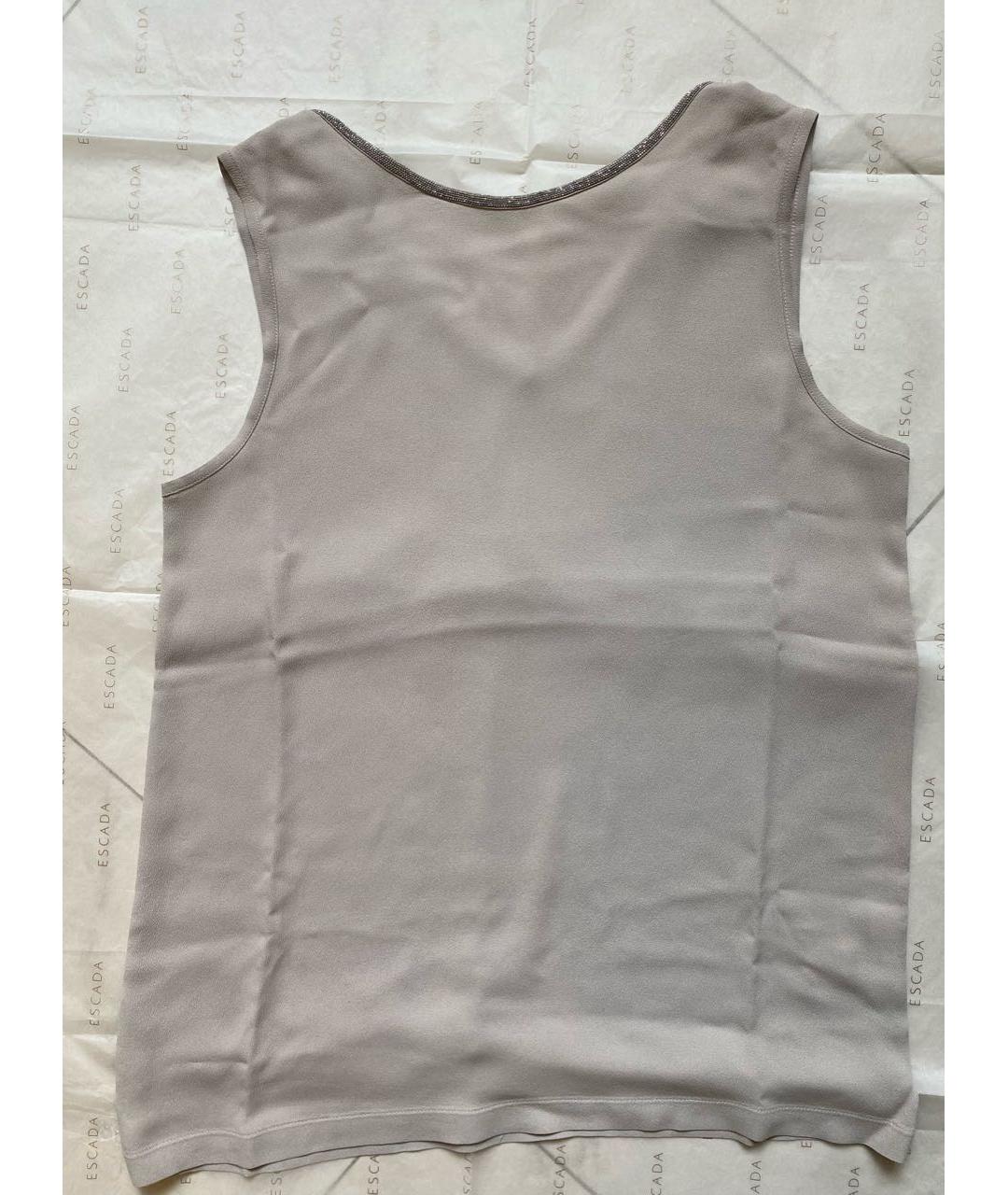 FABIANA FILIPPI Бежевая ацетатная майка, фото 3