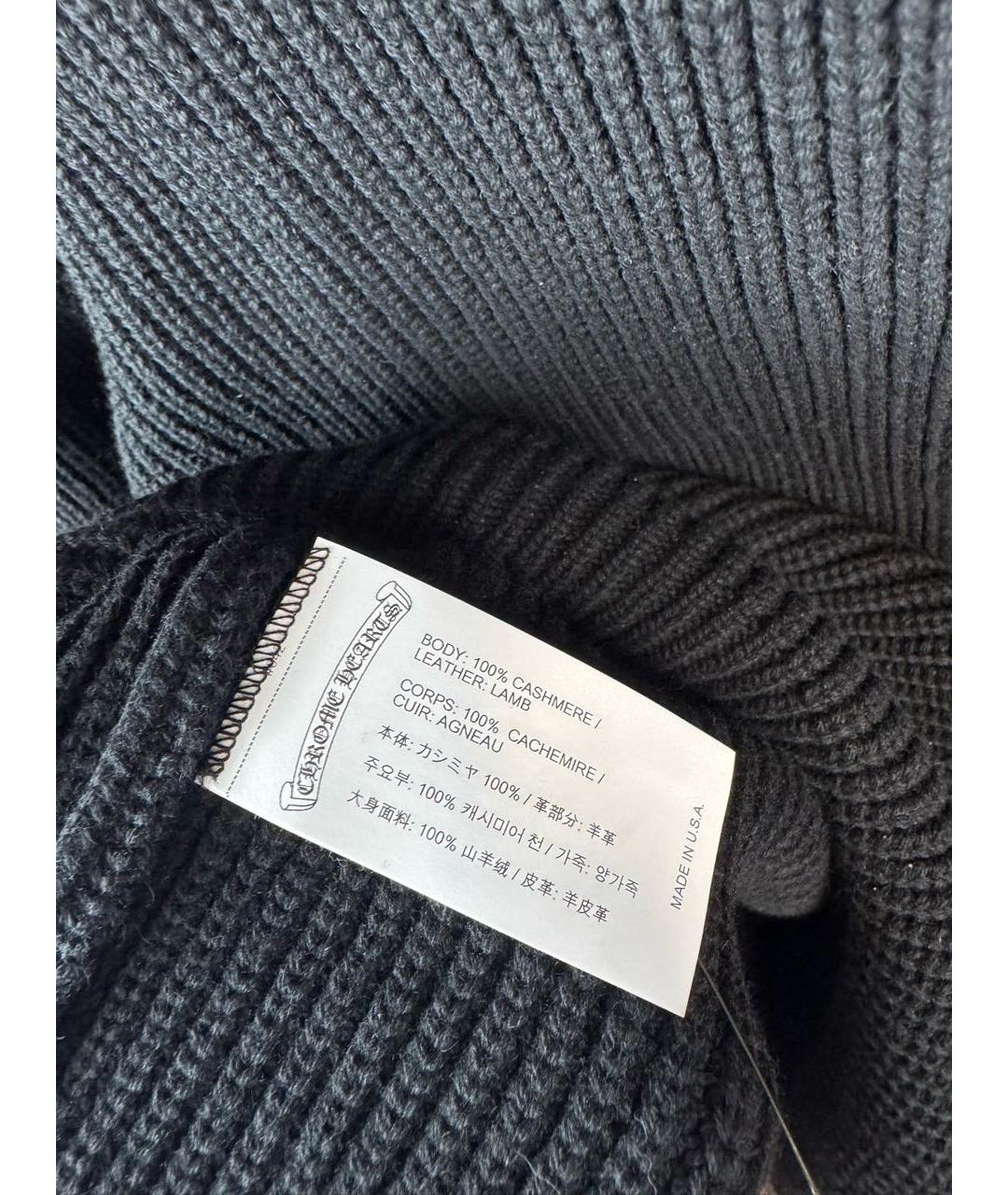 CHROME HEARTS Черный кашемировый джемпер / свитер, фото 5