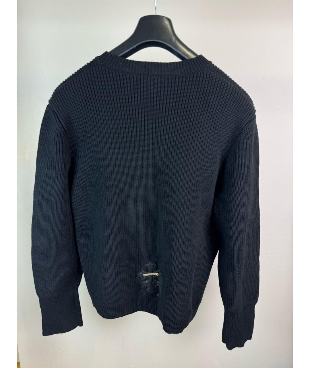 CHROME HEARTS Черный кашемировый джемпер / свитер, фото 2