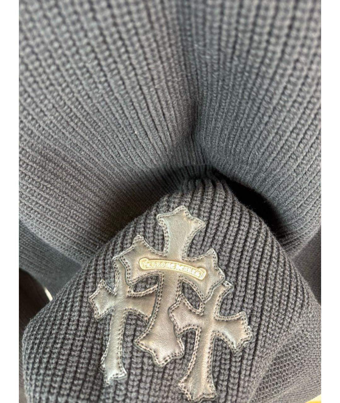 CHROME HEARTS Черный кашемировый джемпер / свитер, фото 4