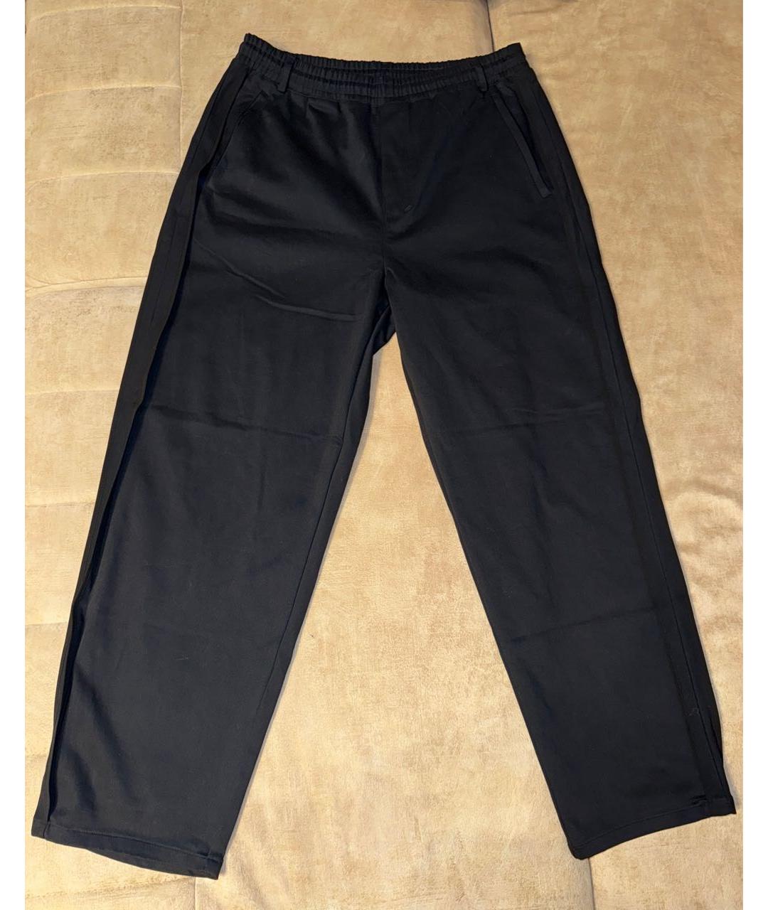 ALO YOGA Черные хлопко-эластановые повседневные брюки, фото 2