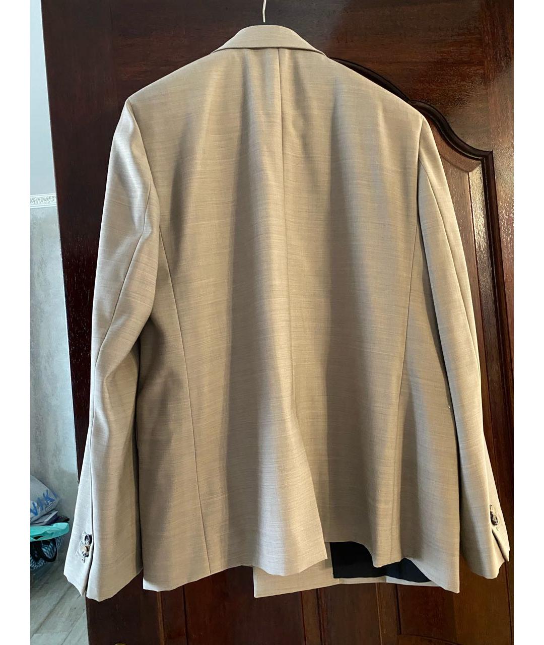 BOTTEGA VENETA Бежевый шерстяной жакет/пиджак, фото 2