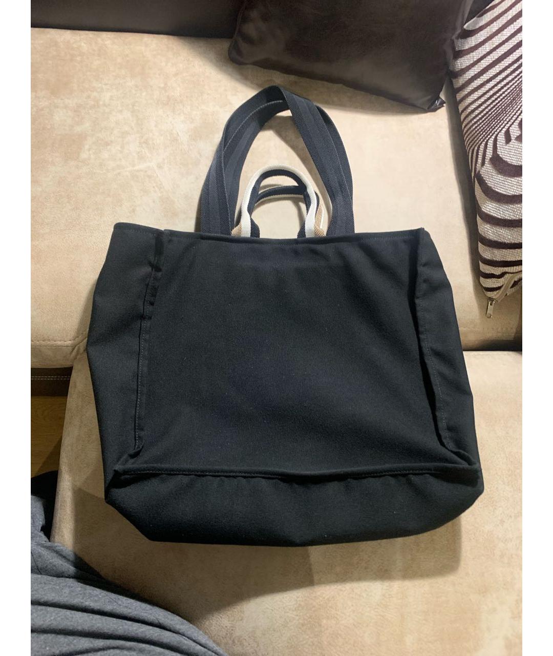 HUGO BOSS Черная хлопковая сумка тоут, фото 2