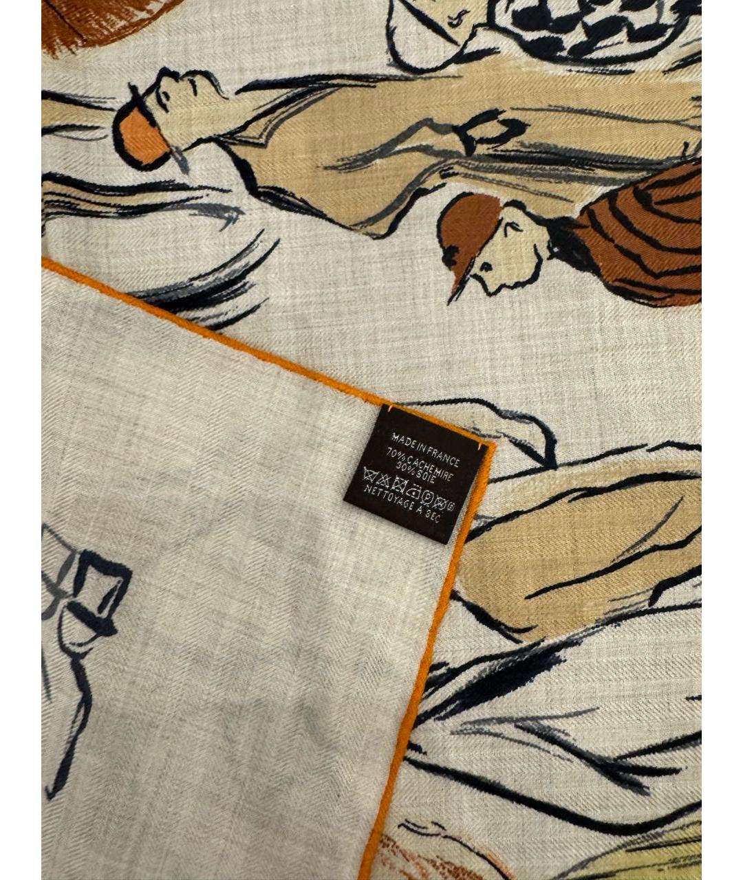 HERMES Мульти кашемировый платок, фото 4