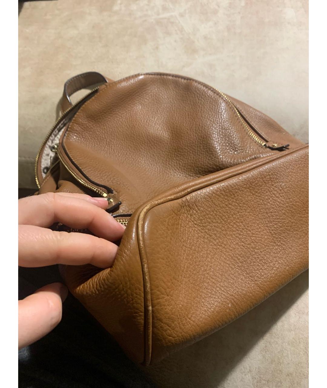 MICHAEL KORS Коричневый кожаный рюкзак, фото 5