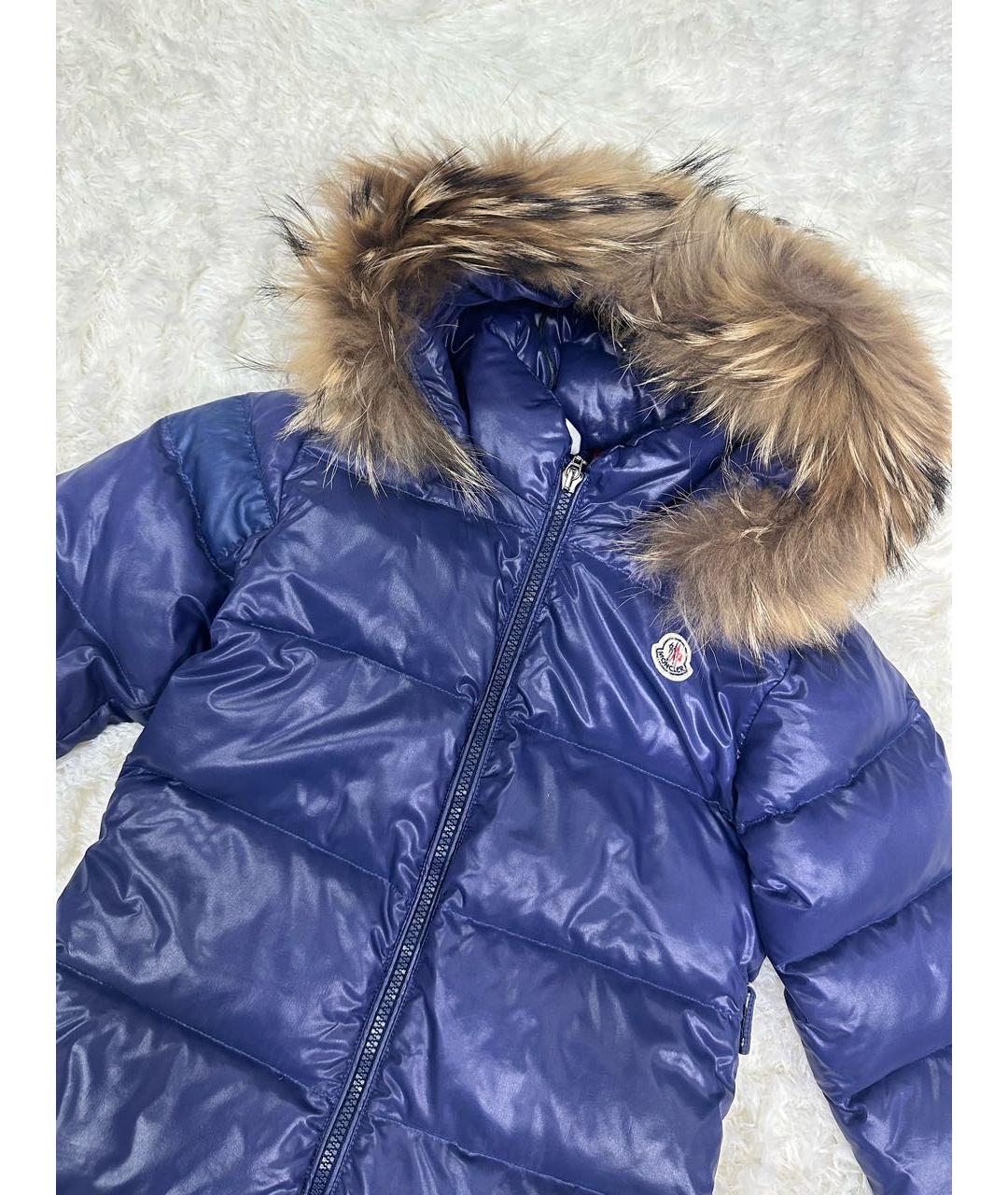 MONCLER KIDS Темно-синий комбинезон, фото 2