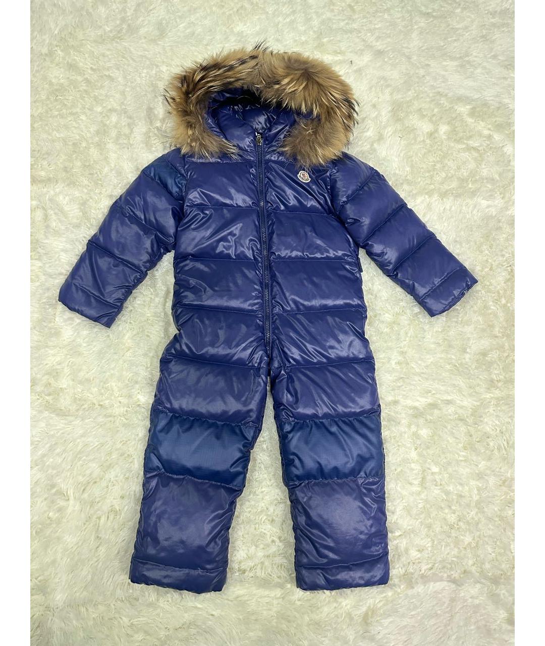 MONCLER KIDS Темно-синий комбинезон, фото 6