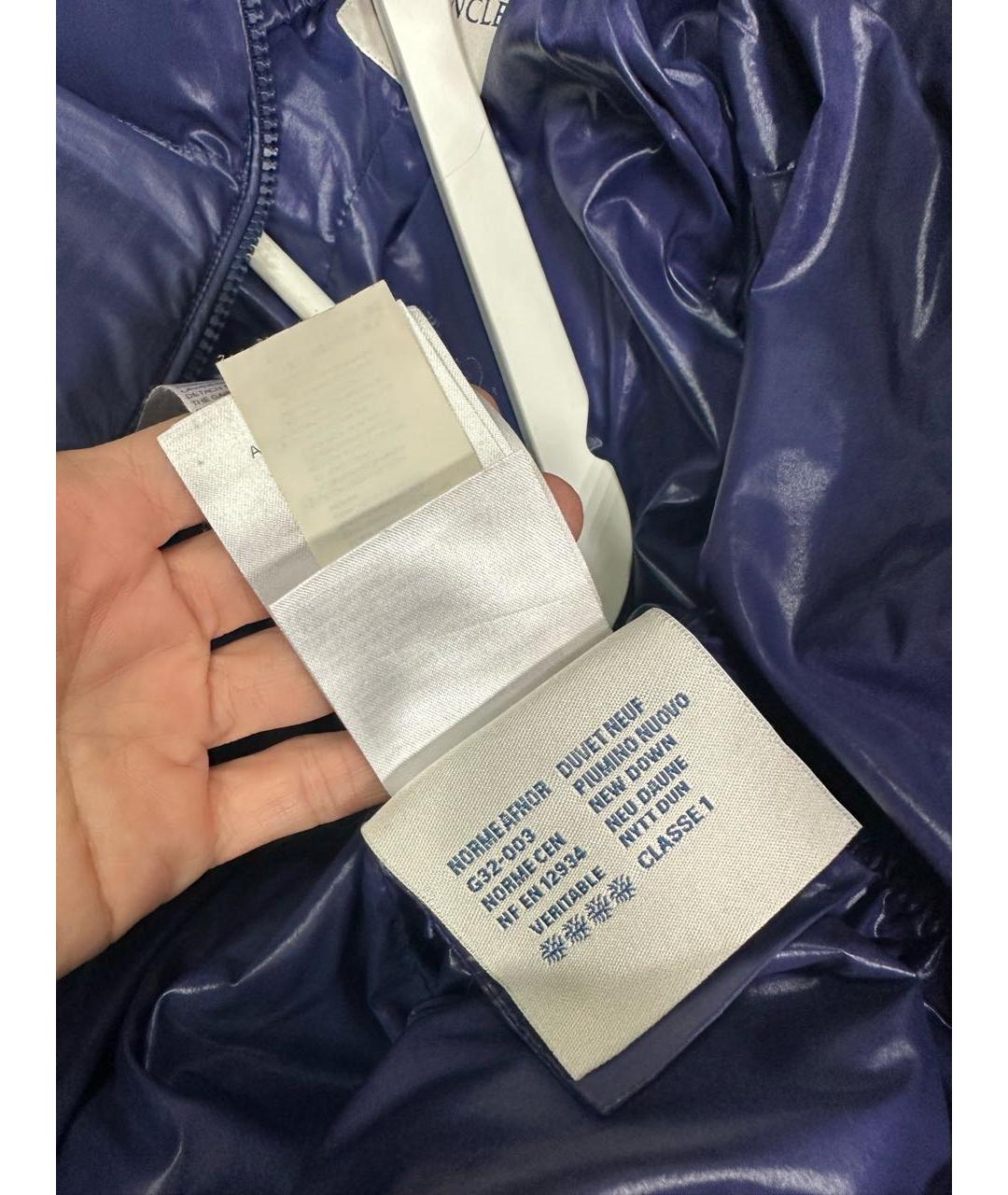 MONCLER KIDS Темно-синий комбинезон, фото 4