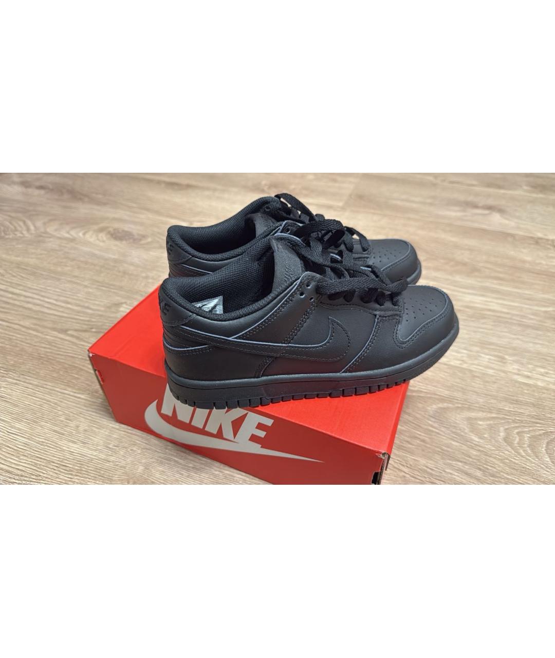 NIKE KIDS Черные кожаные кеды, фото 7