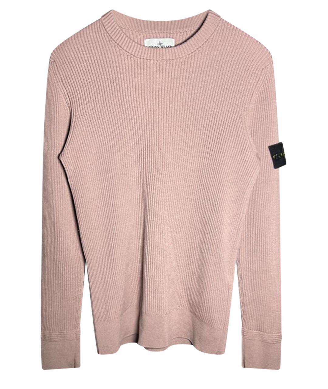 STONE ISLAND Розовый шерстяной джемпер / свитер, фото 1