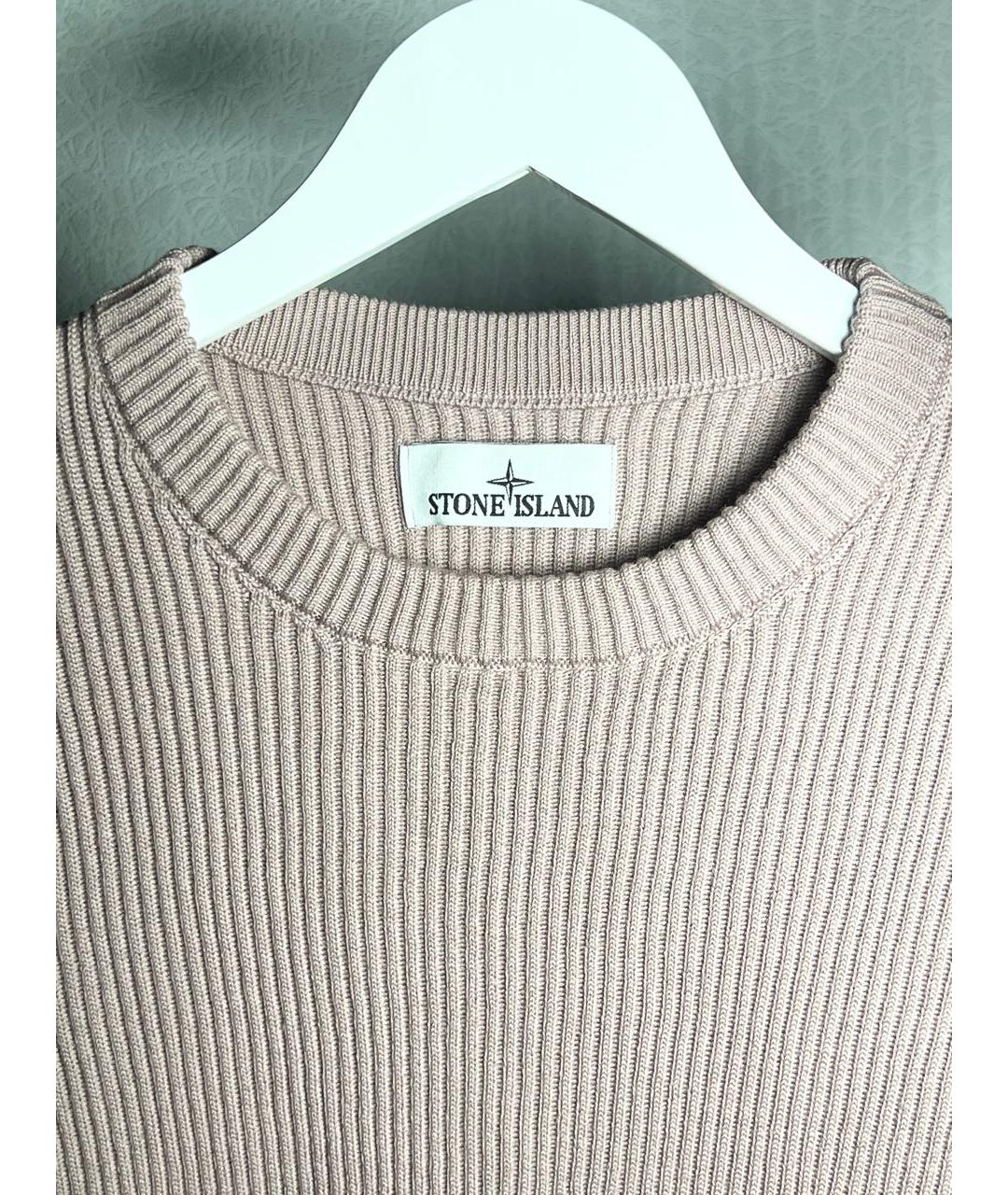 STONE ISLAND Розовый шерстяной джемпер / свитер, фото 2