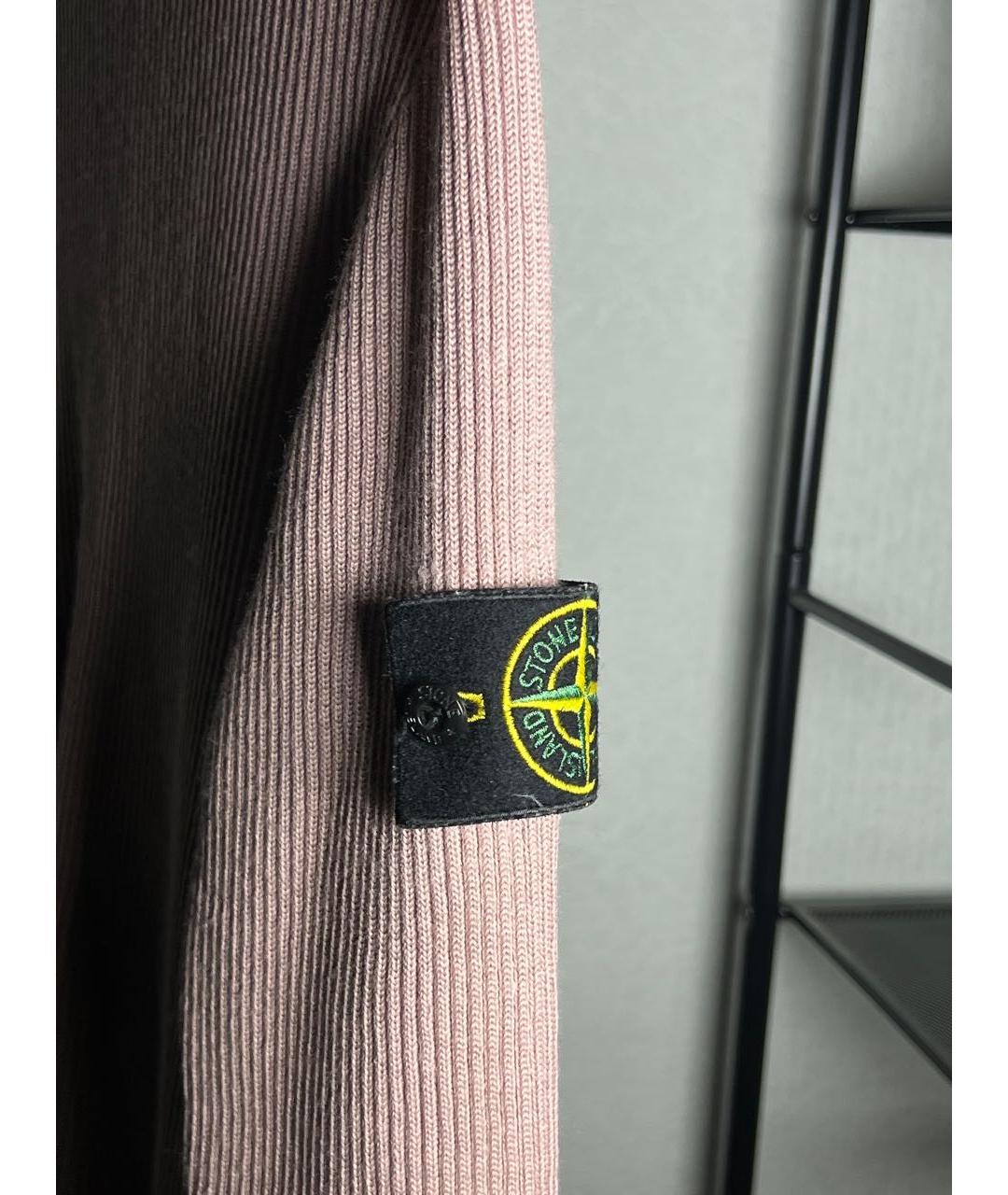 STONE ISLAND Розовый шерстяной джемпер / свитер, фото 3