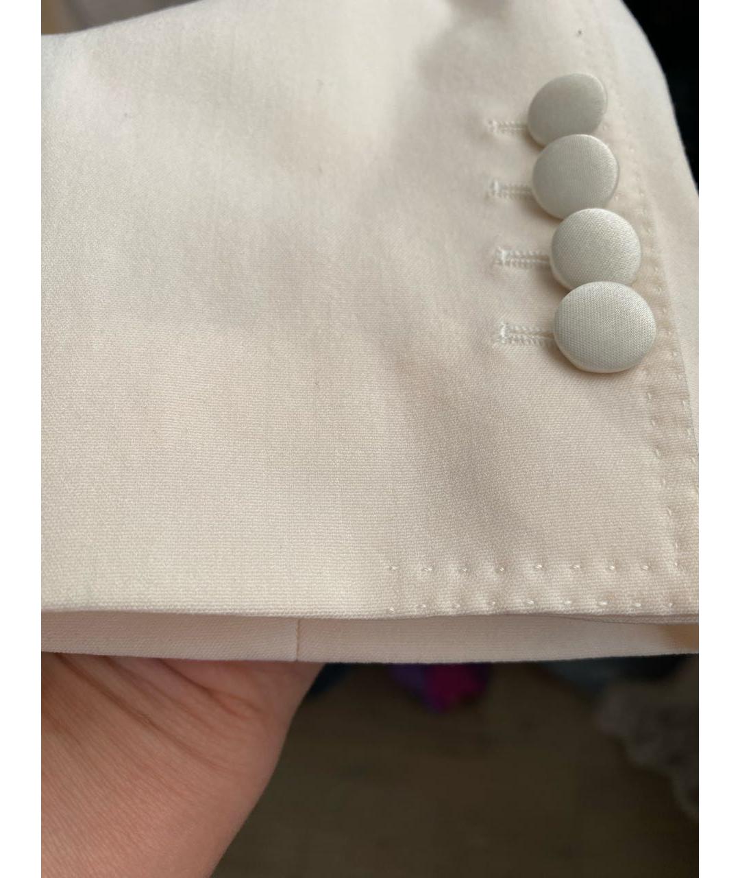 DOLCE&GABBANA Белый шерстяной жакет/пиджак, фото 4