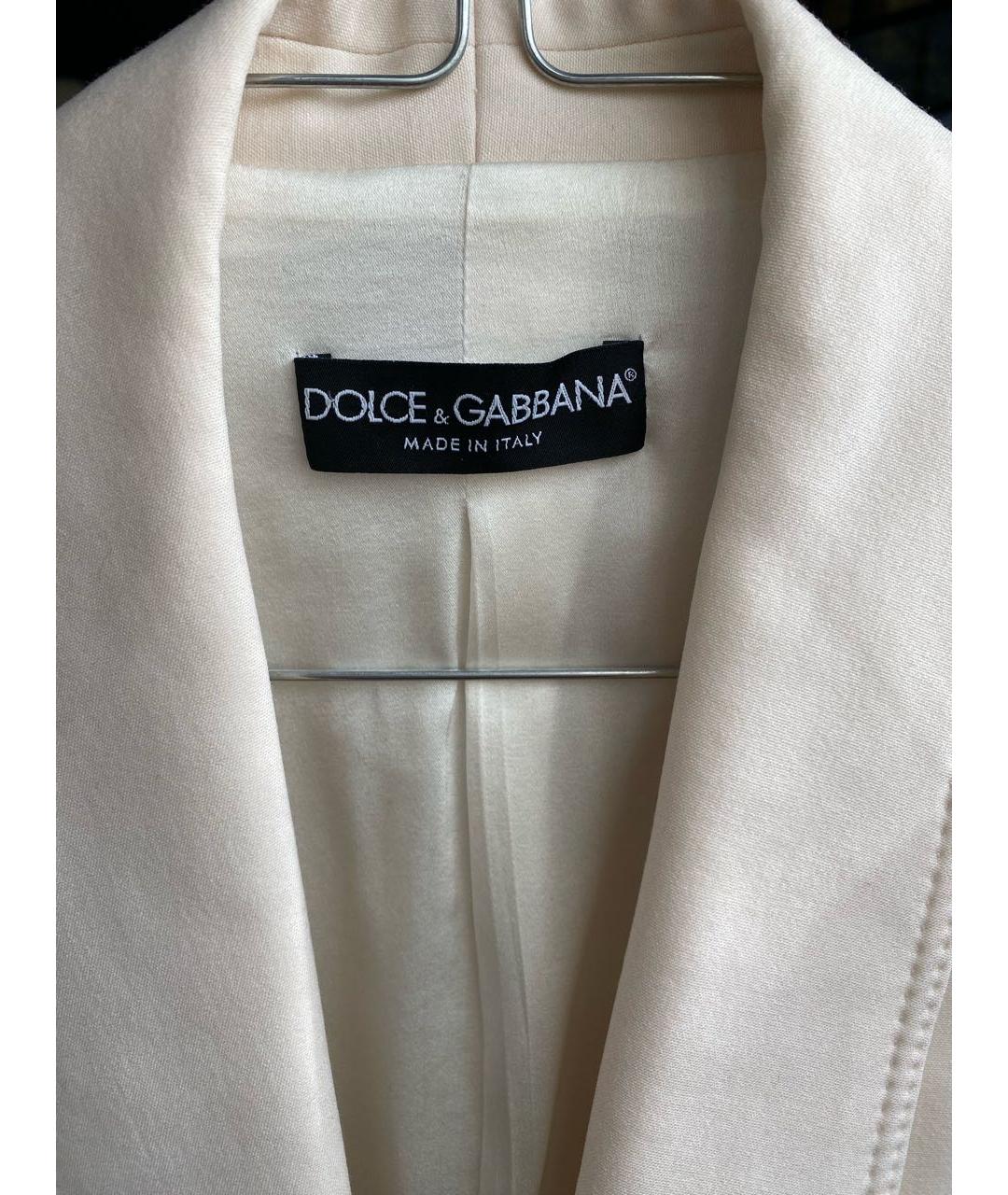 DOLCE&GABBANA Белый шерстяной жакет/пиджак, фото 3