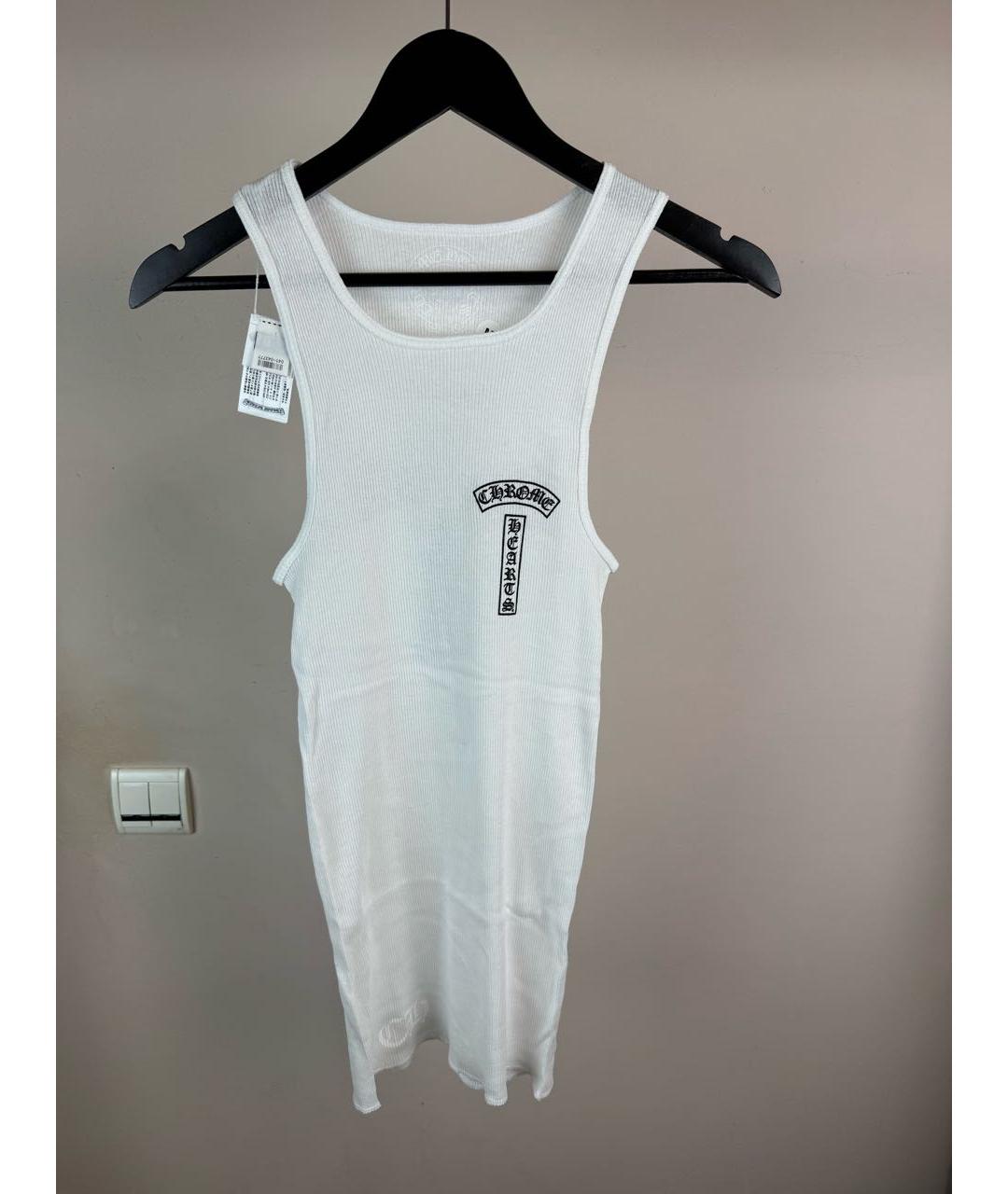 CHROME HEARTS Белая хлопковая майка, фото 4