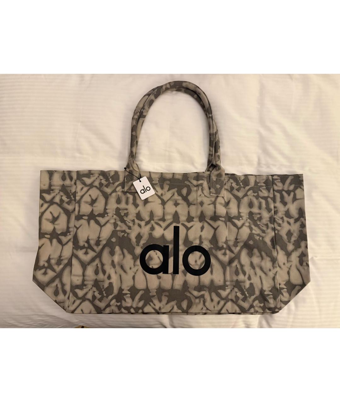 ALO YOGA Серая тканевая сумка тоут, фото 7