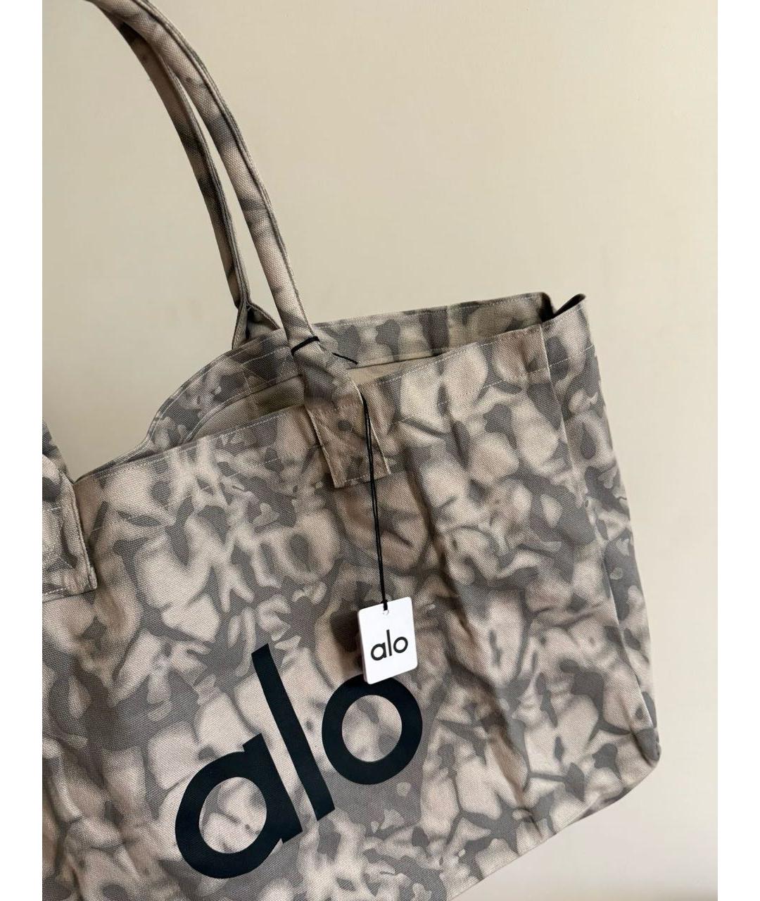 ALO YOGA Серая тканевая сумка тоут, фото 2