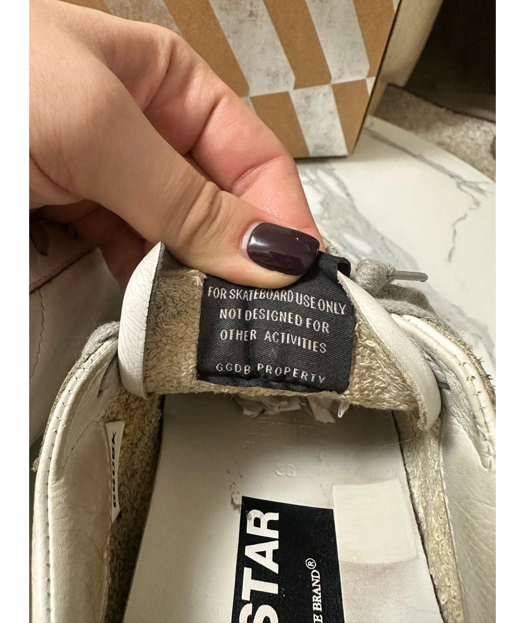 GOLDEN GOOSE DELUXE BRAND Белые кожаные кеды, фото 8