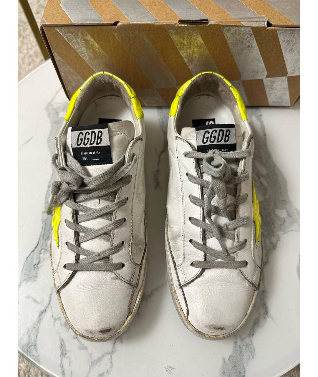 GOLDEN GOOSE DELUXE BRAND Белые кожаные кеды, фото 2