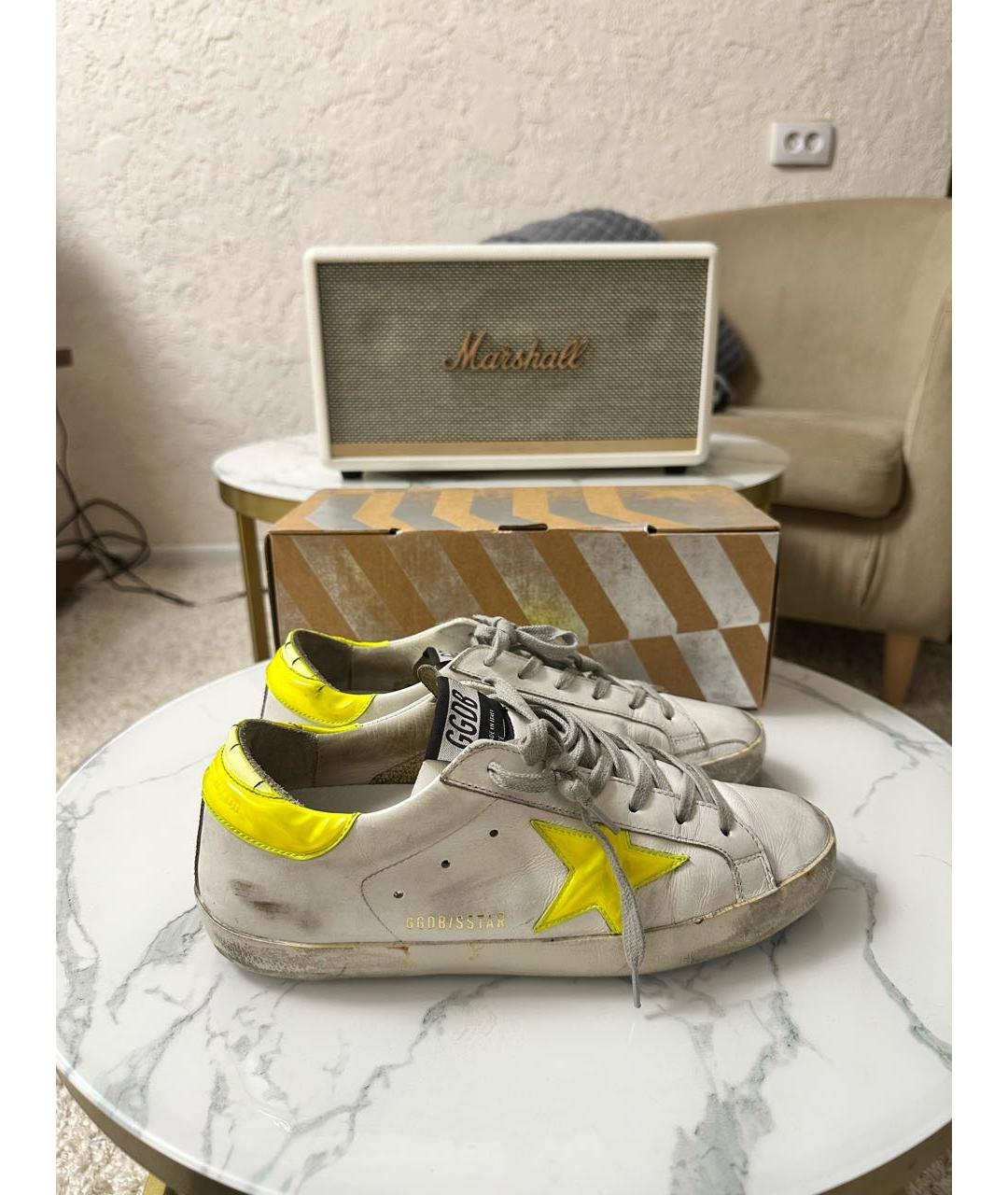 GOLDEN GOOSE DELUXE BRAND Белые кожаные кеды, фото 6