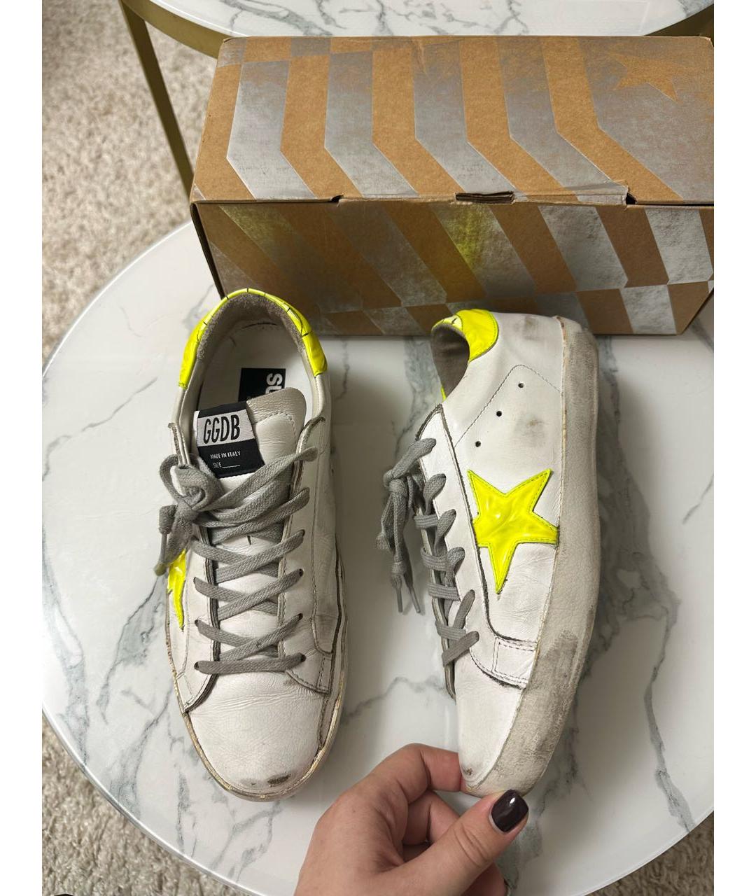 GOLDEN GOOSE DELUXE BRAND Белые кожаные кеды, фото 3