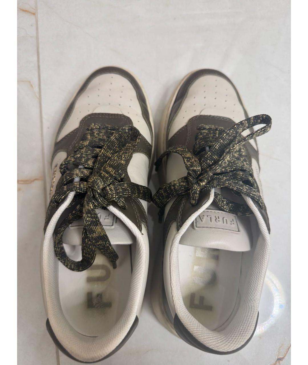 FURLA Зеленые кожаные кеды, фото 3