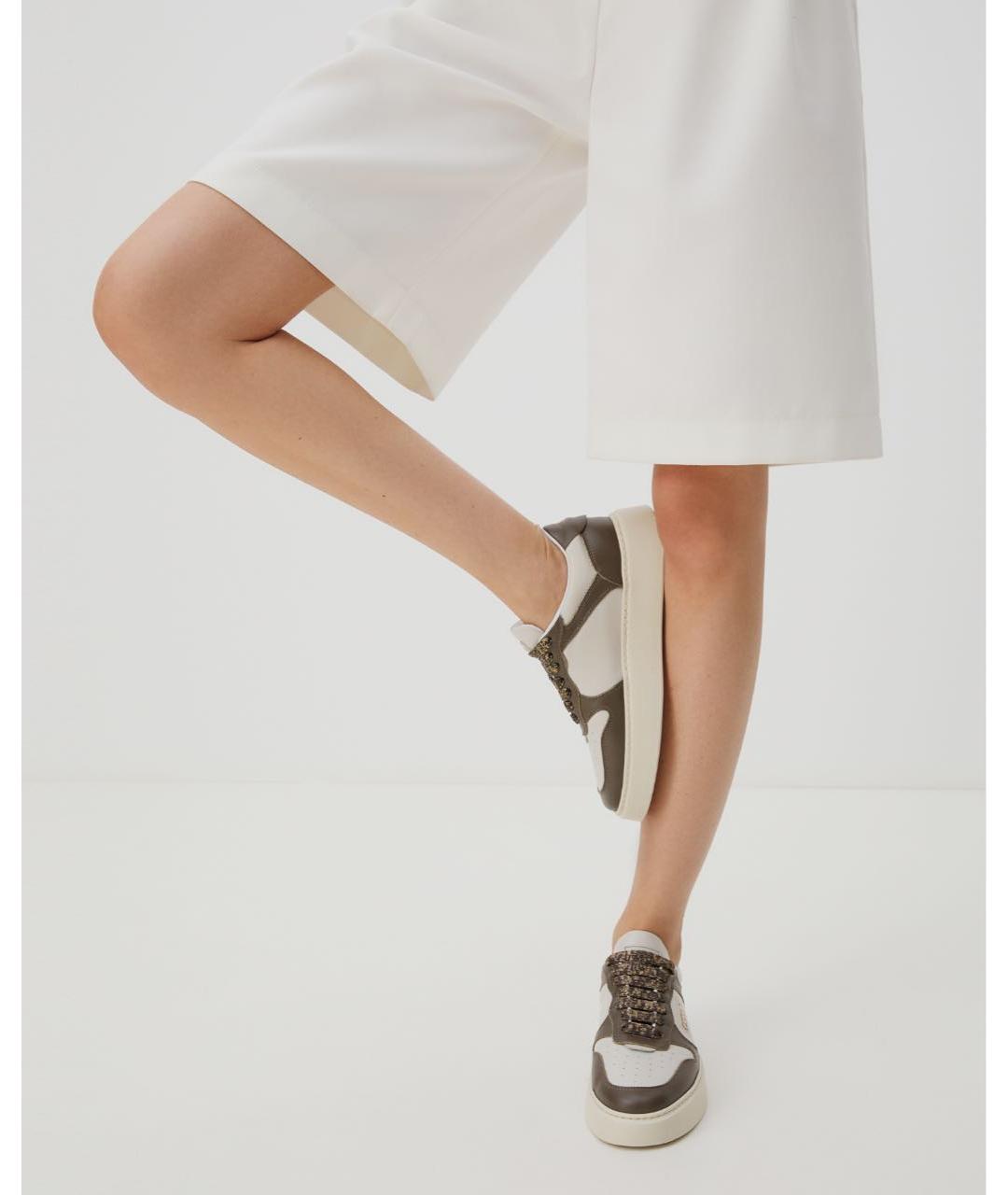 FURLA Зеленые кожаные кеды, фото 6