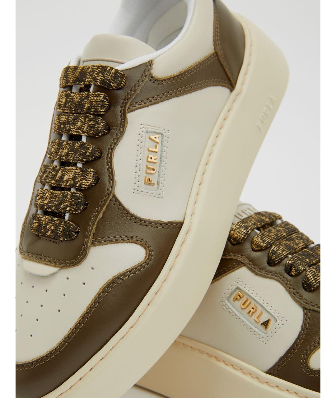 FURLA Зеленые кожаные кеды, фото 5