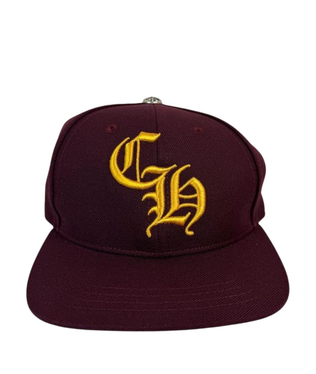 CHROME HEARTS Бордовая хлопковая кепка/бейсболка, фото 1