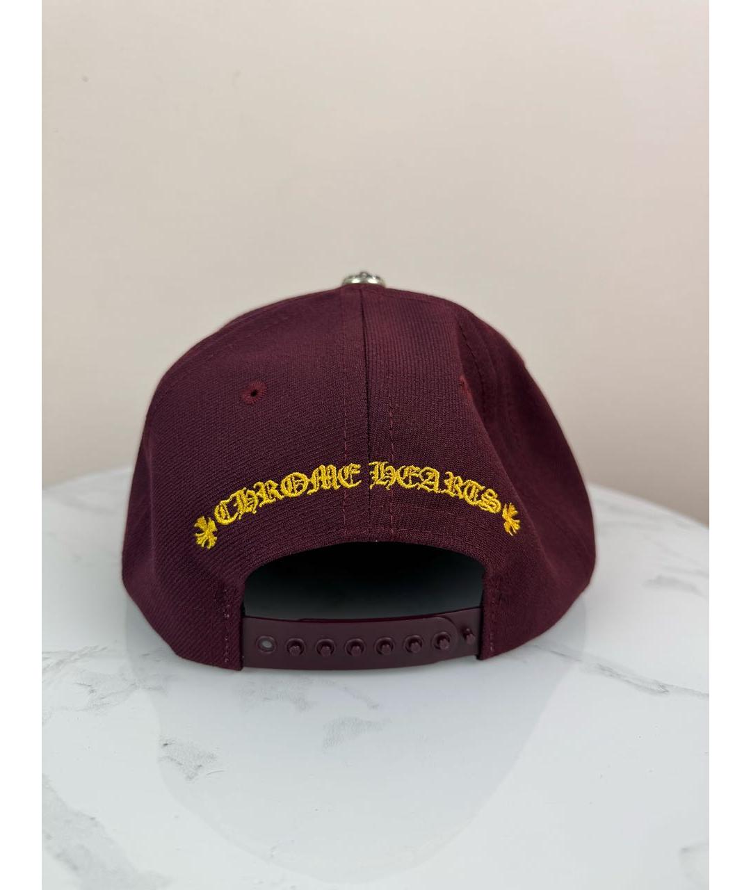 CHROME HEARTS Бордовая хлопковая кепка/бейсболка, фото 2