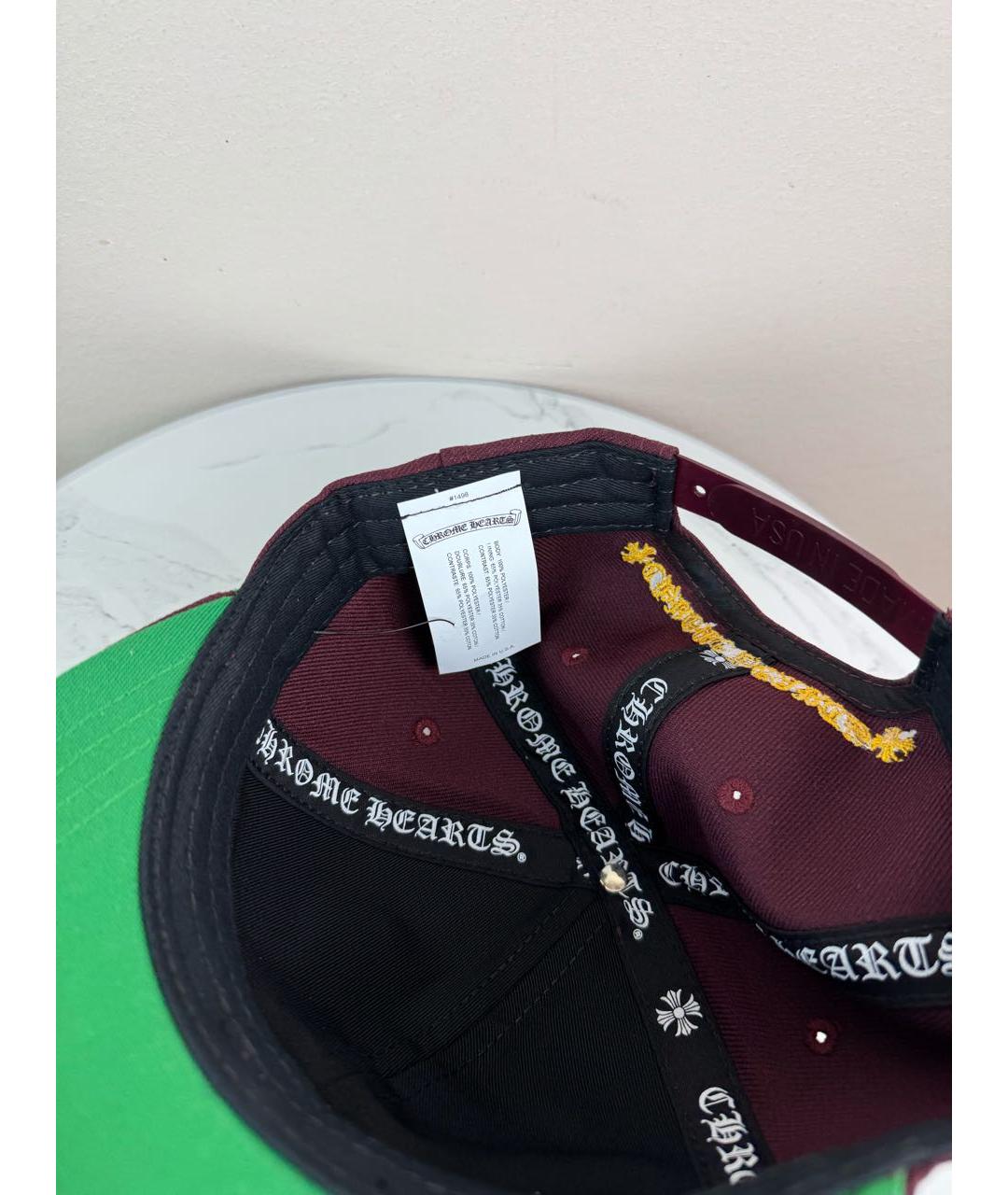 CHROME HEARTS Бордовая хлопковая кепка/бейсболка, фото 4