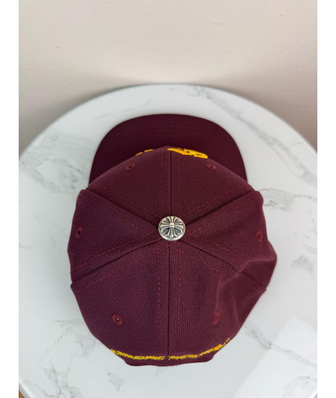 CHROME HEARTS Бордовая хлопковая кепка/бейсболка, фото 3