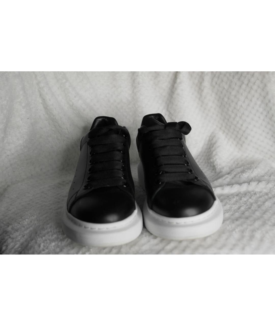 ALEXANDER MCQUEEN Черные кожаные кеды, фото 2