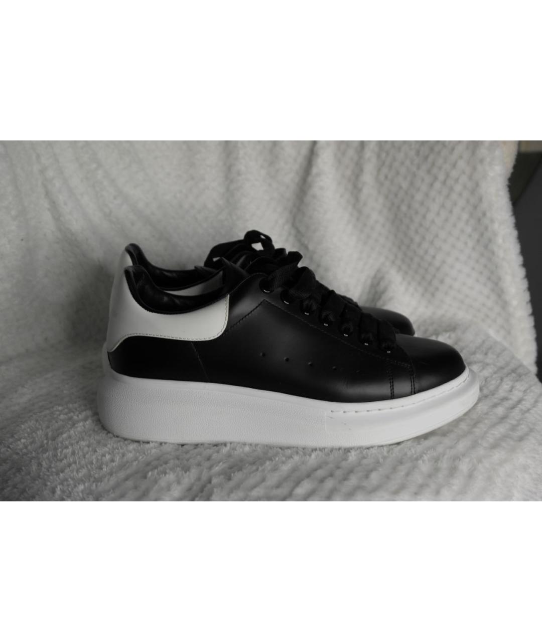 ALEXANDER MCQUEEN Черные кожаные кеды, фото 7