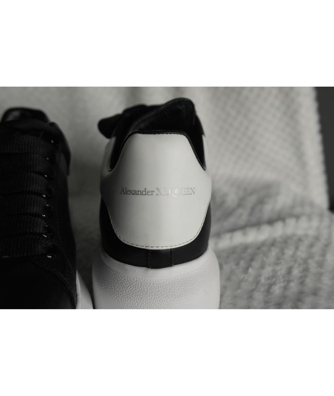 ALEXANDER MCQUEEN Черные кожаные кеды, фото 4