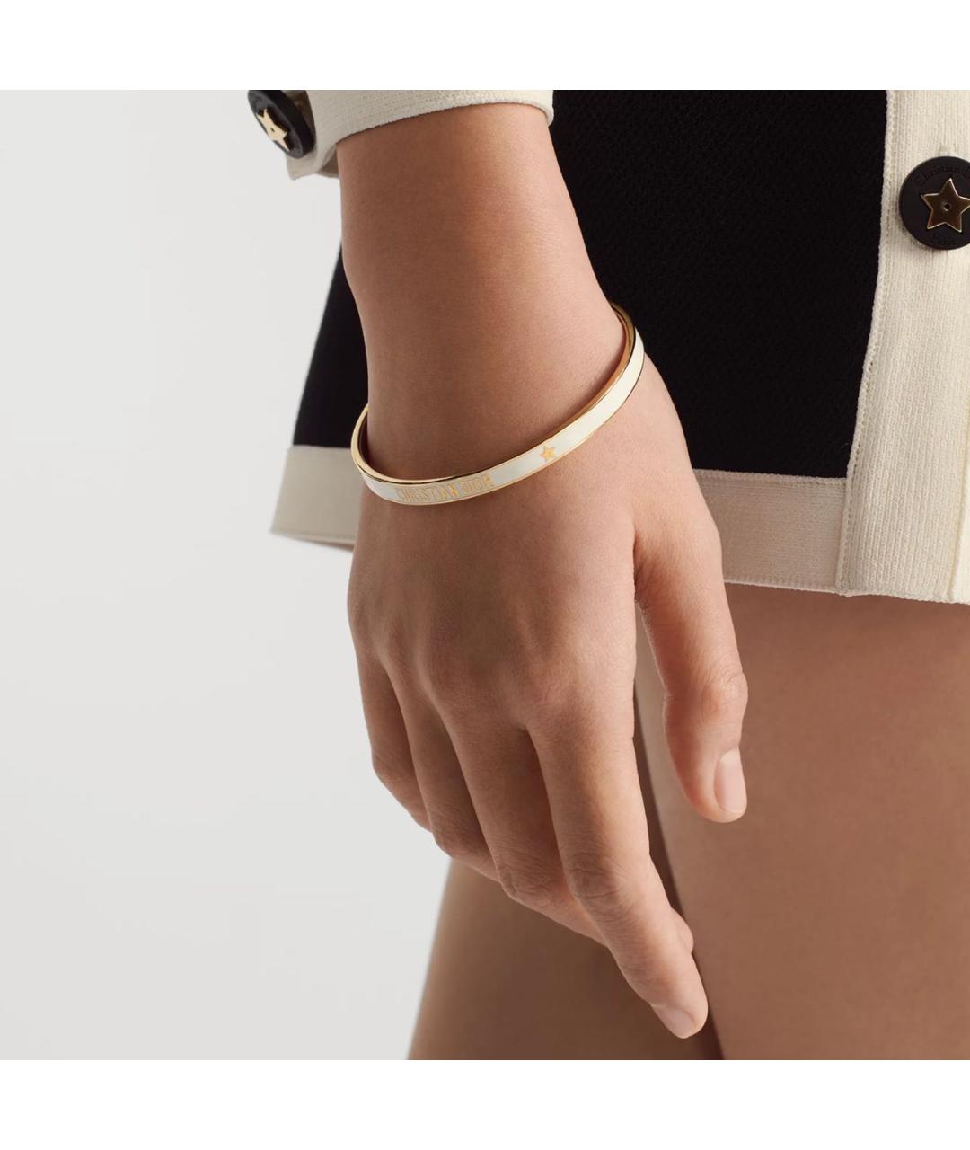 CHRISTIAN DIOR Белый металлический браслет, фото 2