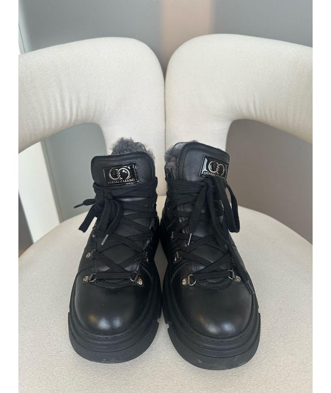 CASADEI Черные кожаные ботинки, фото 2