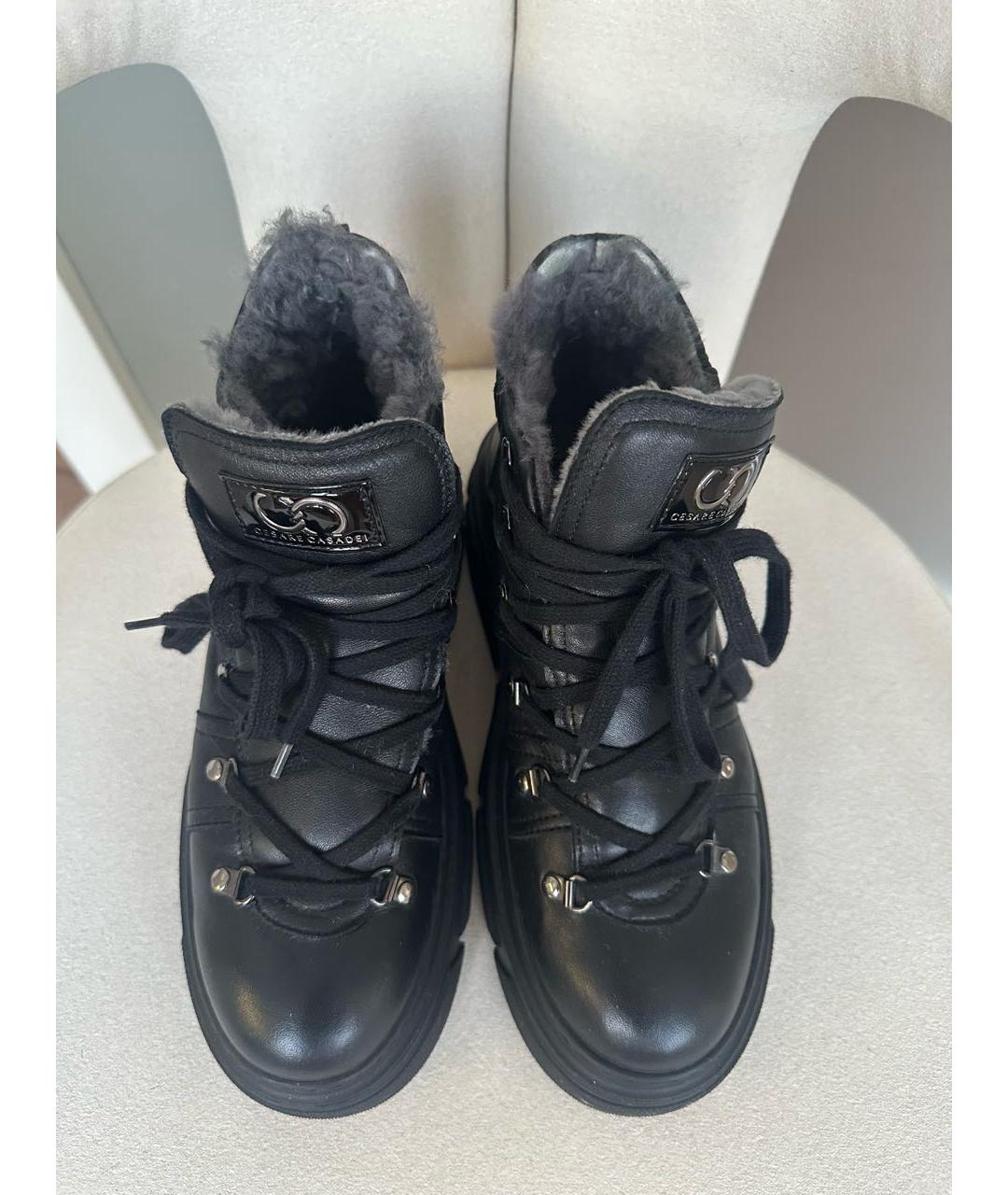 CASADEI Черные кожаные ботинки, фото 3