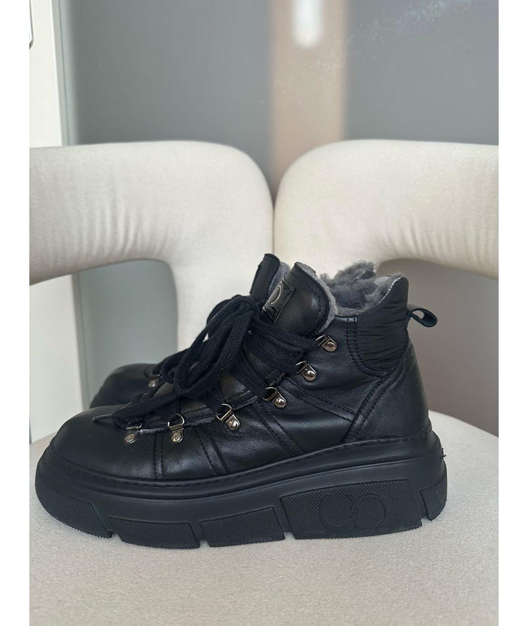 CASADEI Черные кожаные ботинки, фото 4