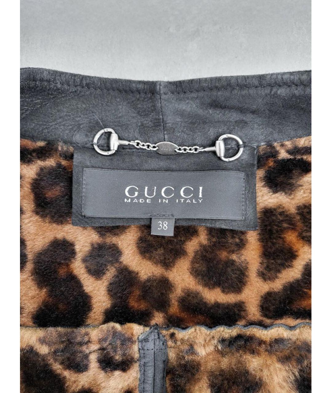 GUCCI Черная замшевая дубленка, фото 3