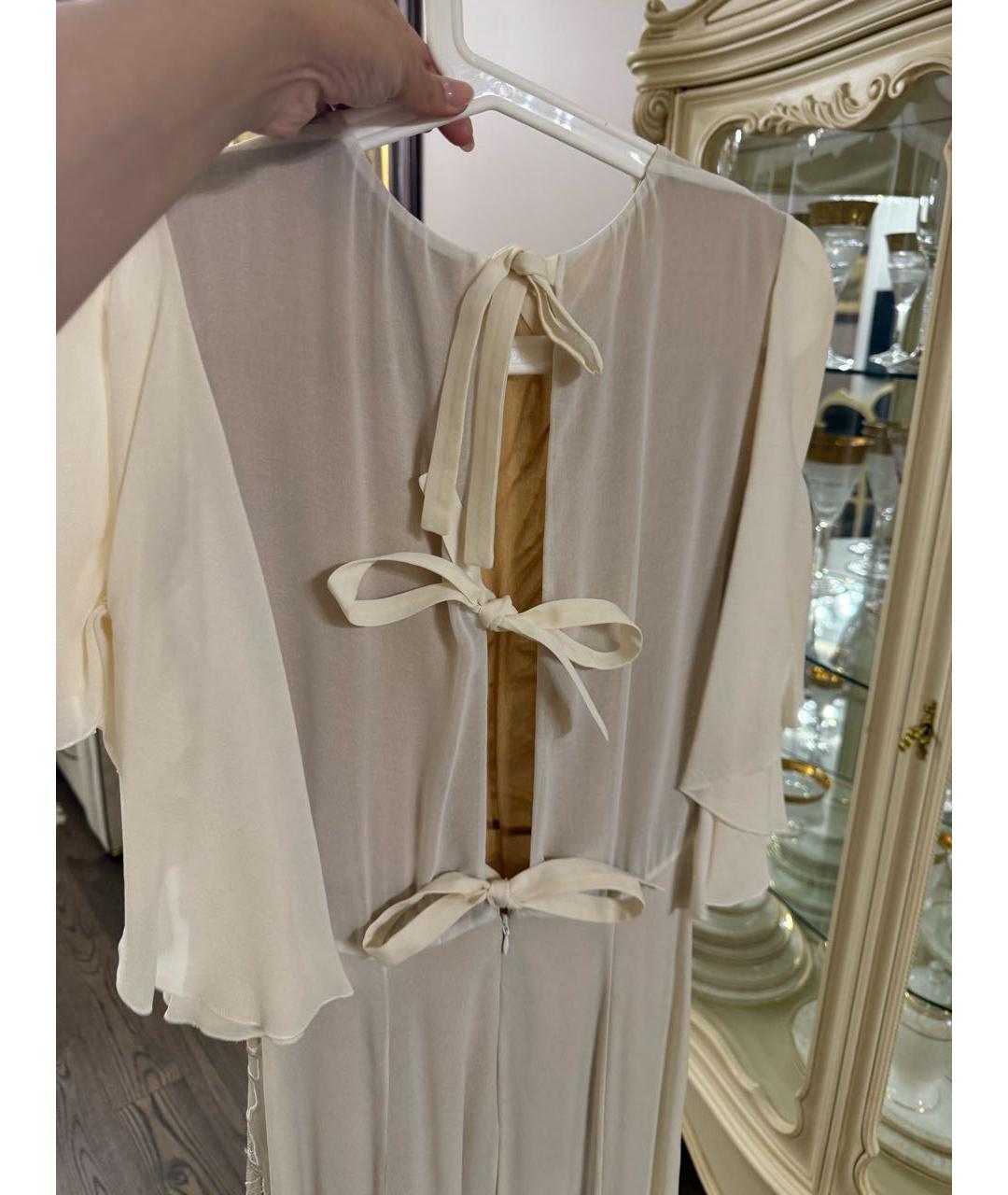 ELIE SAAB Белое шелковое вечернее платье, фото 2