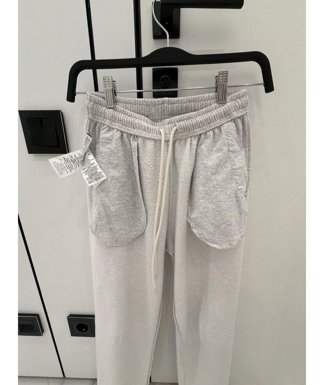 SPORTY AND RICH Серые хлопковые спортивные брюки и шорты, фото 3