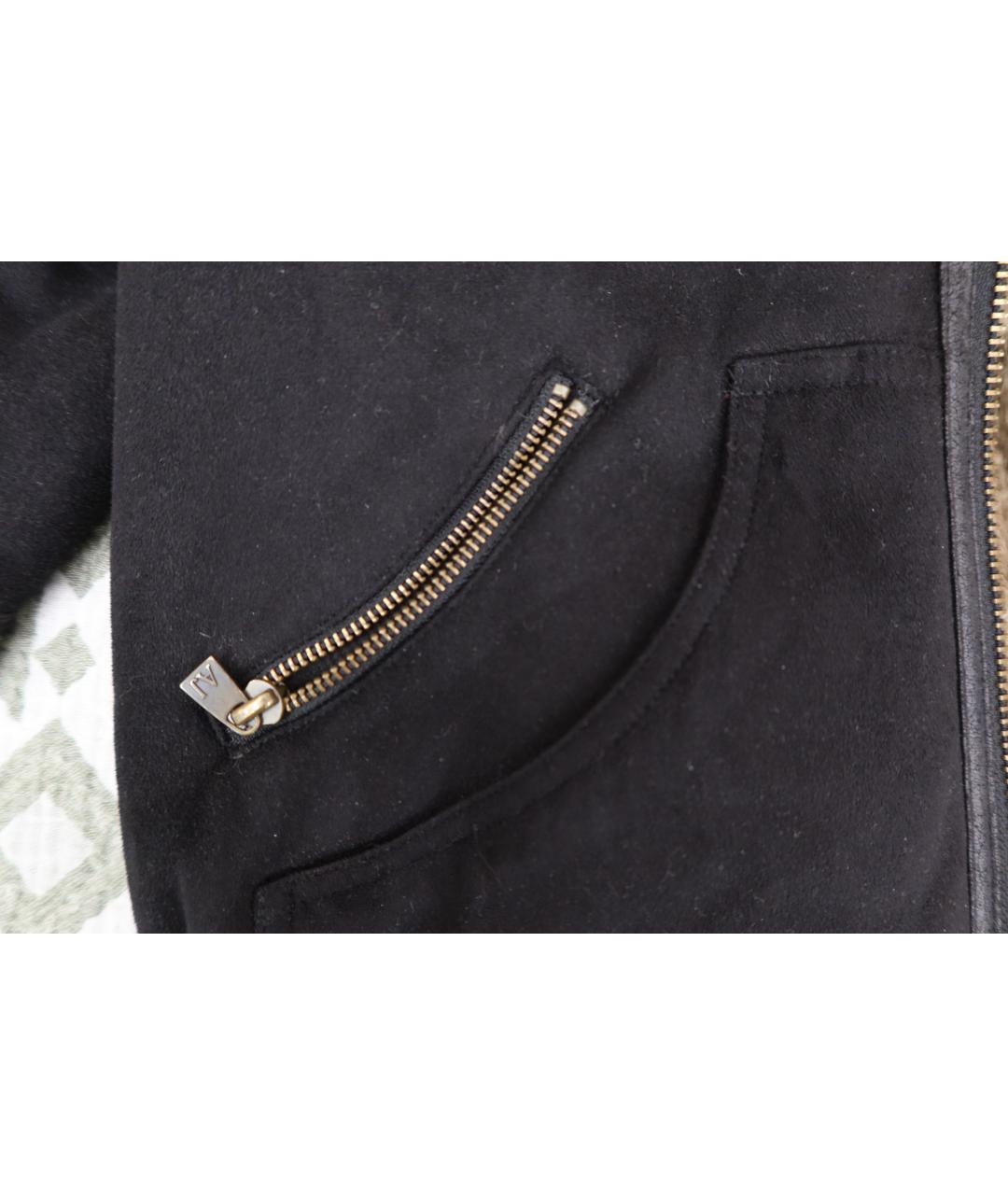 ARMANI JEANS Черная замшевая дубленка, фото 7