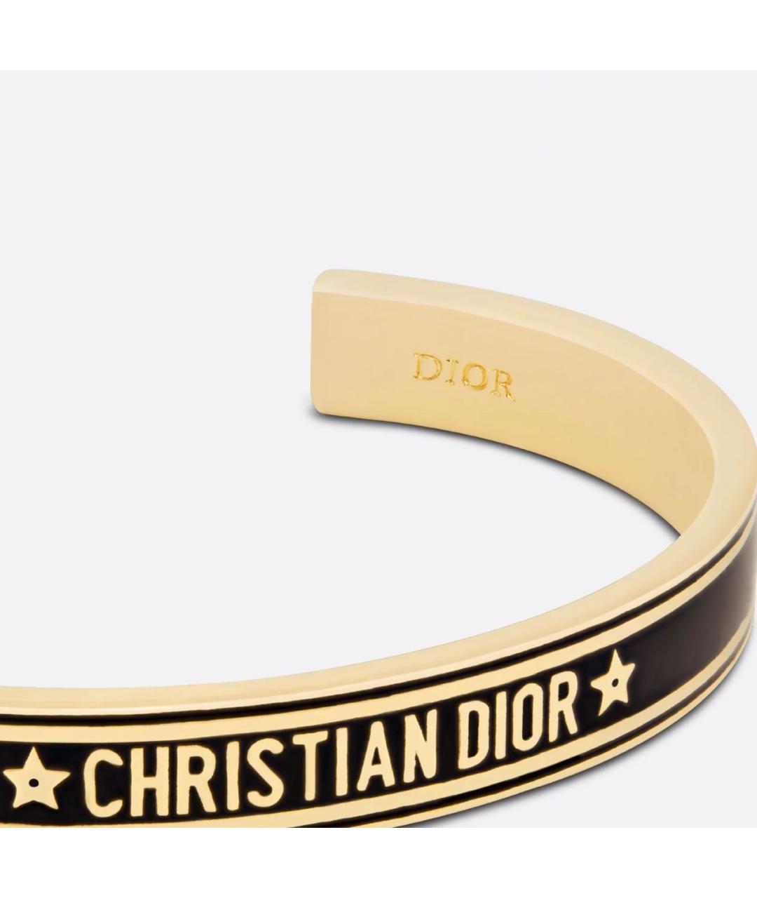 CHRISTIAN DIOR Черный металлический браслет, фото 4