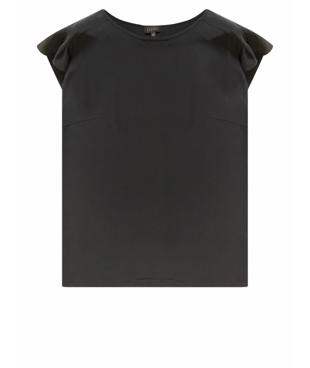 ESCADA Черная шелковая майка, фото 1