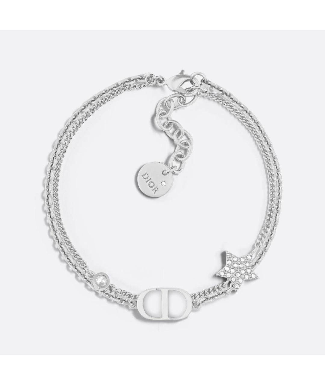 CHRISTIAN DIOR Серебрянный металлический браслет, фото 1
