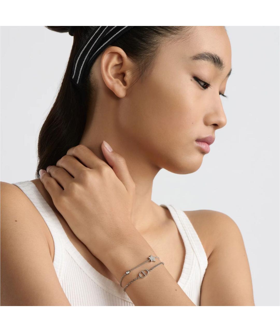 CHRISTIAN DIOR Серебрянный металлический браслет, фото 3